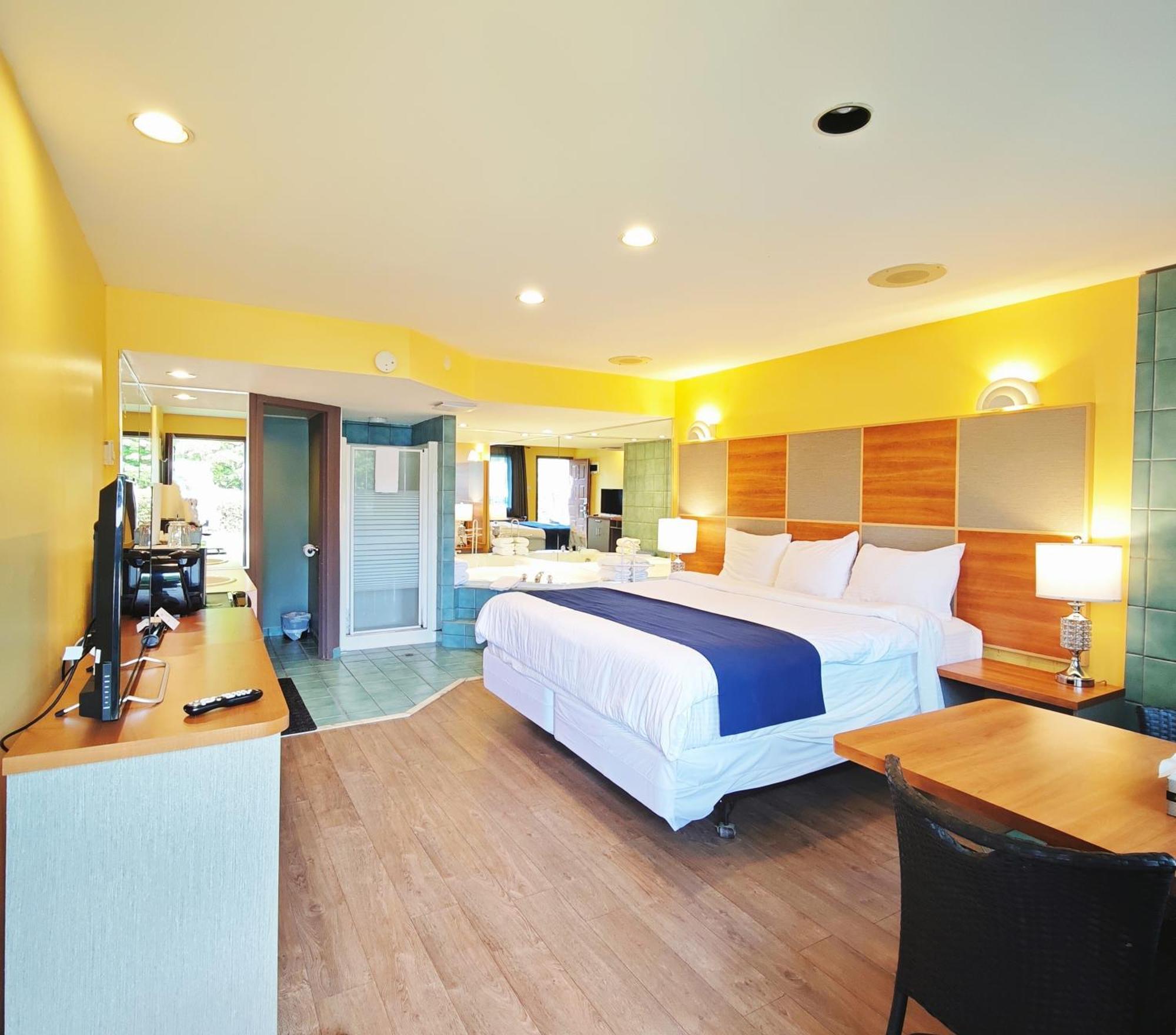 Motel Des Pentes Et Suites Saint-Sauveur Bagian luar foto
